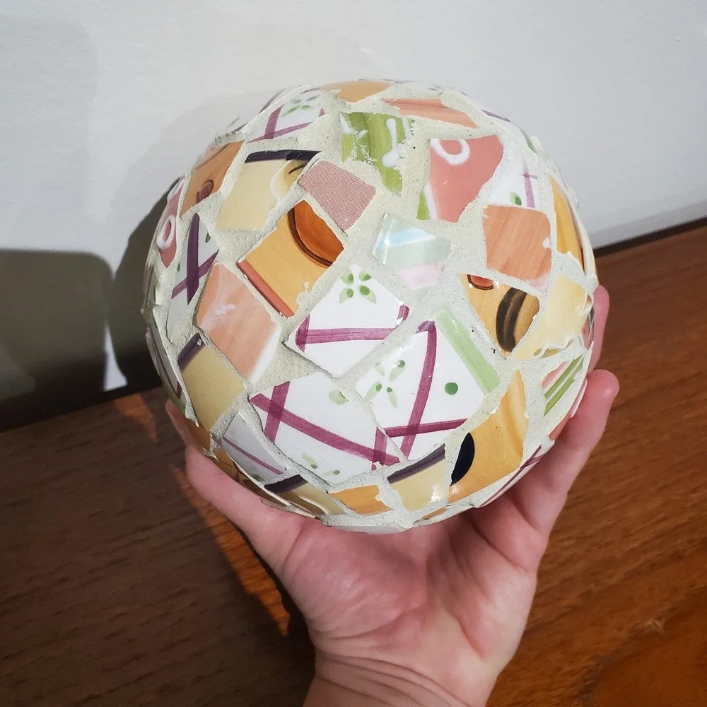 Mosaic tile egg shaped holiday home decor, spring, easter, 7